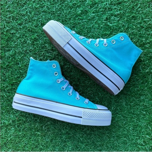 Converse Chuck Taylor All Star Platform Lift High Too Triple Cyan - Picture 9 of 12